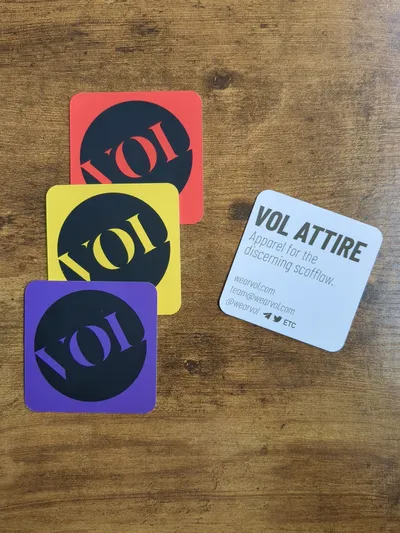 Vol Attire business cards